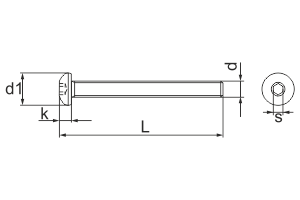Чертёж винта ISO7380 / DIN7380
